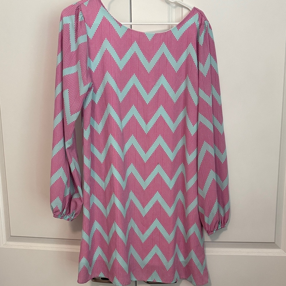 Pink and Blue Zigzag women’s Dress